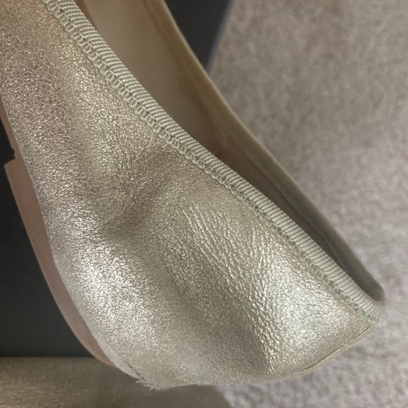 💘Bagdley Mishka gold leather flats w/ diamond 💎 - Picture 5 of 9
